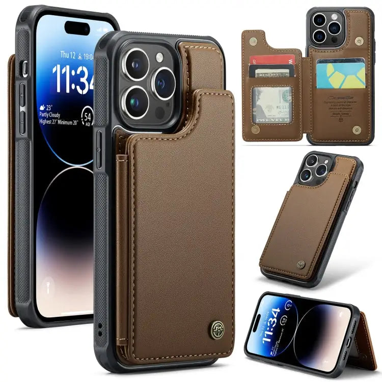 CaseMe C22 Card Slots Holder RFID Anti-theft Phone Case For iPhone 14 Plus For iPhone 14 For iPhone 14 Pro For iPhone