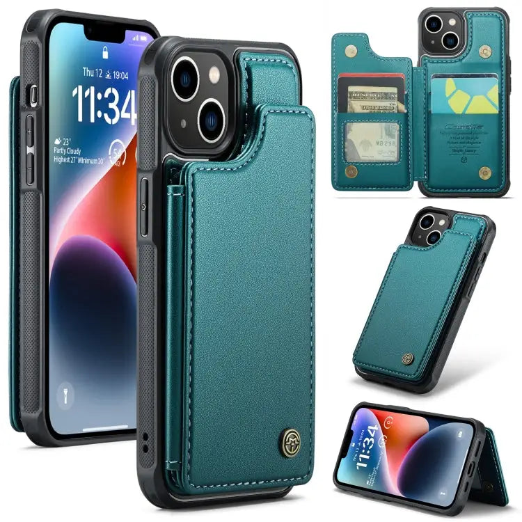 CaseMe C22 Card Slots Holder RFID Anti-theft Phone Case For iPhone 14 Plus For iPhone 14 For iPhone 14 Pro For iPhone