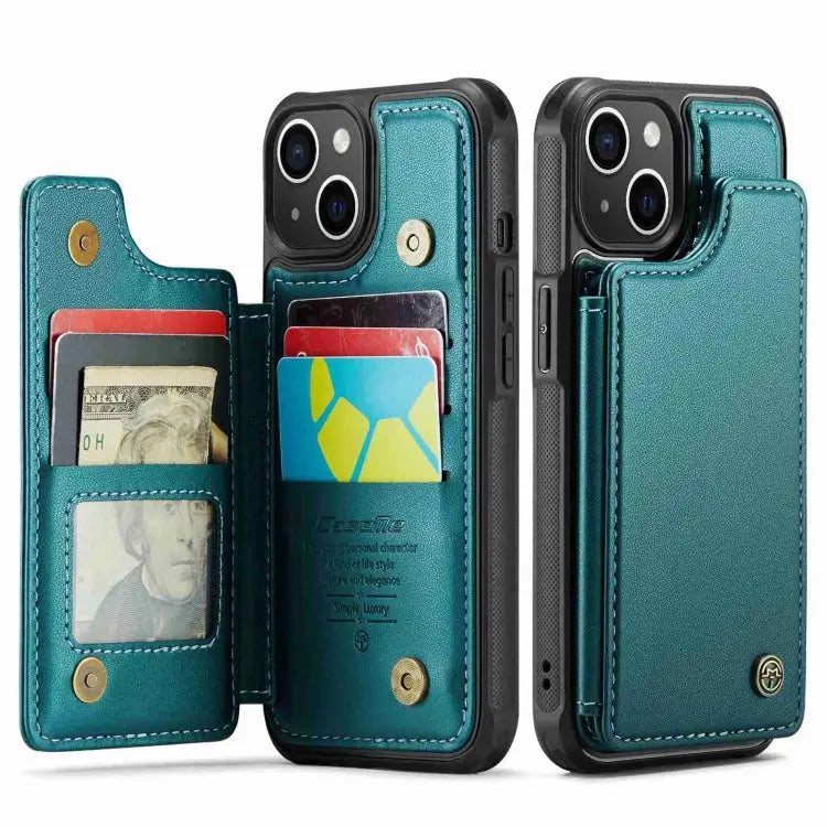 CaseMe C22 Card Slots Holder RFID Anti-theft Phone Case For iPhone 14 Plus For iPhone 14 For iPhone 14 Pro For iPhone