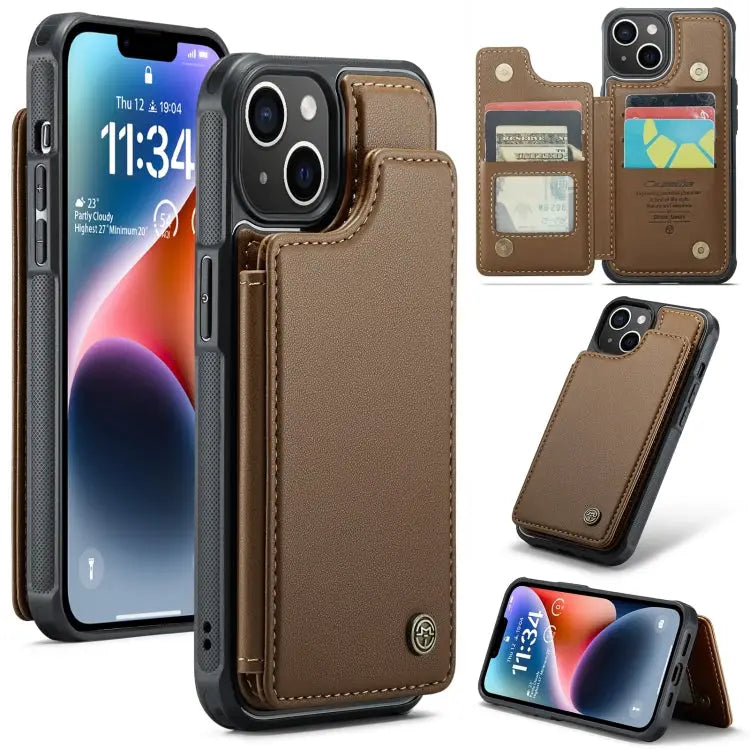 CaseMe C22 Card Slots Holder RFID Anti-theft Phone Case For iPhone 14 Plus For iPhone 14 For iPhone 14 Pro For iPhone