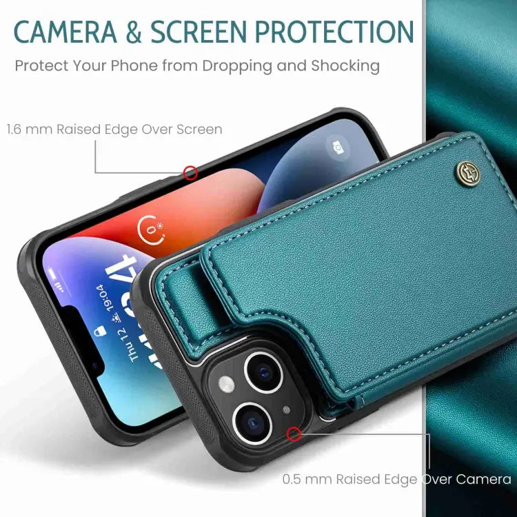 CaseMe C22 Card Slots Holder RFID Anti-theft Phone Case For iPhone 14 Plus For iPhone 14 For iPhone 14 Pro For iPhone