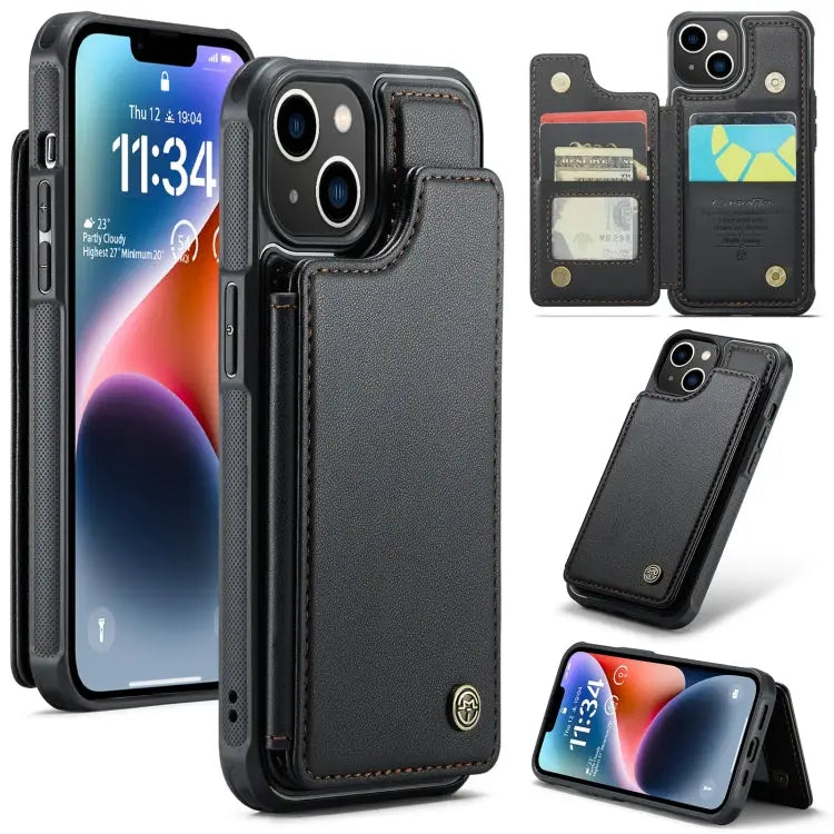 CaseMe C22 Card Slots Holder RFID Anti-theft Phone Case For iPhone 14 Plus For iPhone 14 For iPhone 14 Pro For iPhone