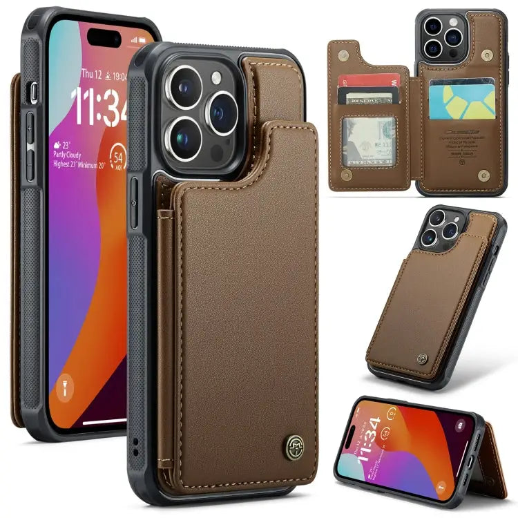 CaseMe C22 Card Slots Holder RFID Anti-theft Phone Case For iPhone 15 Pro Max For iPhone 15 Pro For iPhone 15 Plus