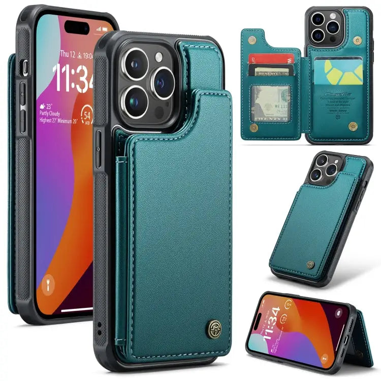 CaseMe C22 Card Slots Holder RFID Anti-theft Phone Case For iPhone 15 Pro Max For iPhone 15 Pro For iPhone 15 Plus