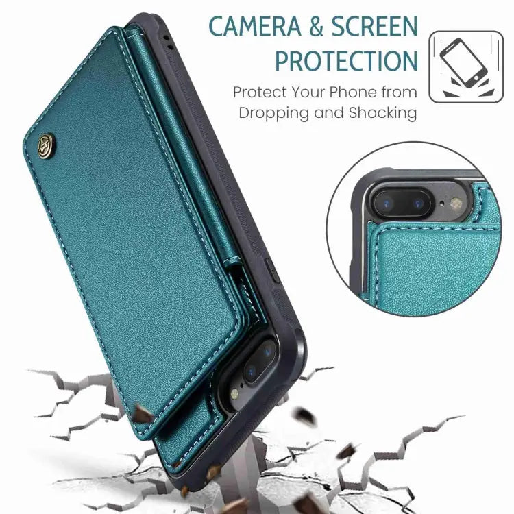 CaseMe C22 Card Slots Holder RFID Anti-theft Phone Case For iPhone 8 Plus / 7 Plus - Apple Accessories