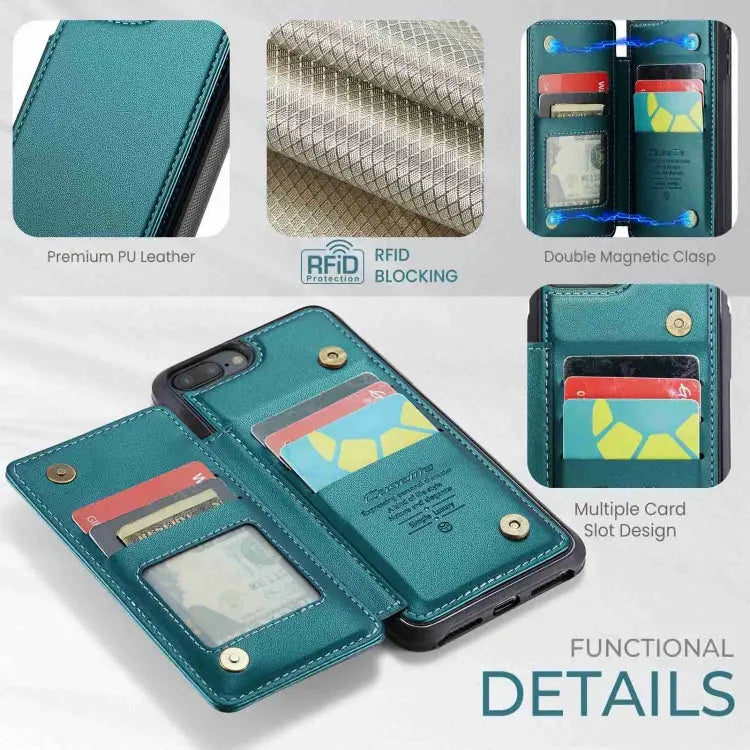 CaseMe C22 Card Slots Holder RFID Anti-theft Phone Case For iPhone 8 Plus / 7 Plus - Apple Accessories