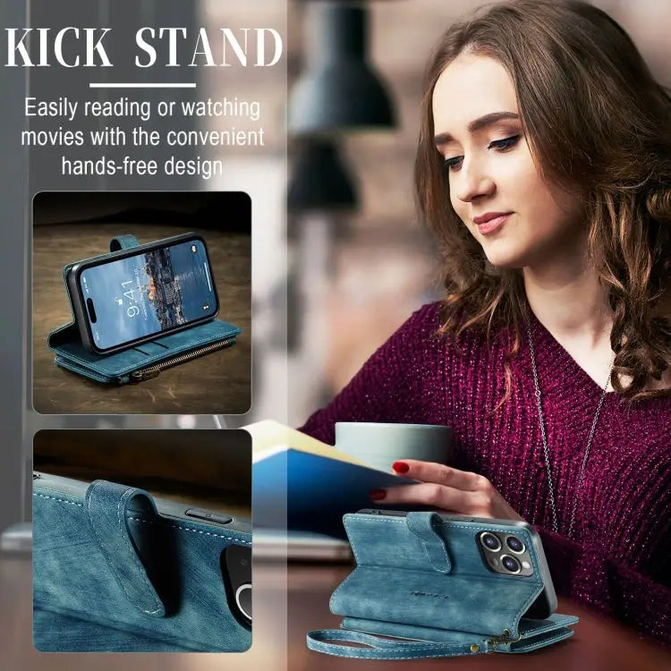 CaseMe C30 Multifunctional Leather Phone Case For iPhone 15 Pro Max For iPhone 15 Pro For iPhone 15 Plus For iPhone 15