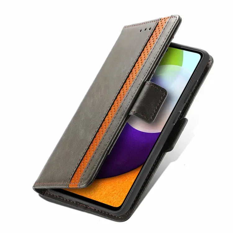 CaseNeo Business Splicing Dual Magnetic Buckle Horizontal Flip PU Leather Case with Holder & Card Slots & Wallet