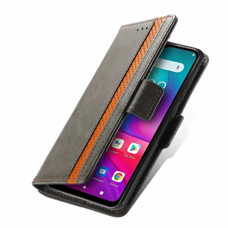 CaseNeo Business Splicing Dual Magnetic Buckle Horizontal Flip PU Leather Case with Holder & Card Slots & Wallet