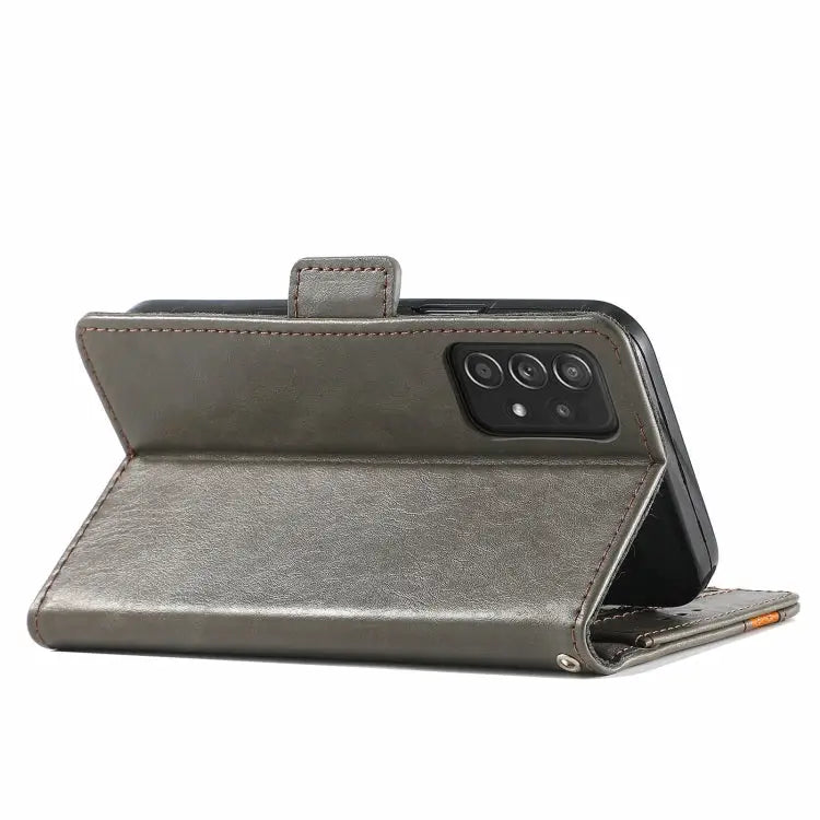 CaseNeo Business Splicing Dual Magnetic Buckle Horizontal Flip PU Leather Case with Holder & Card Slots & Wallet