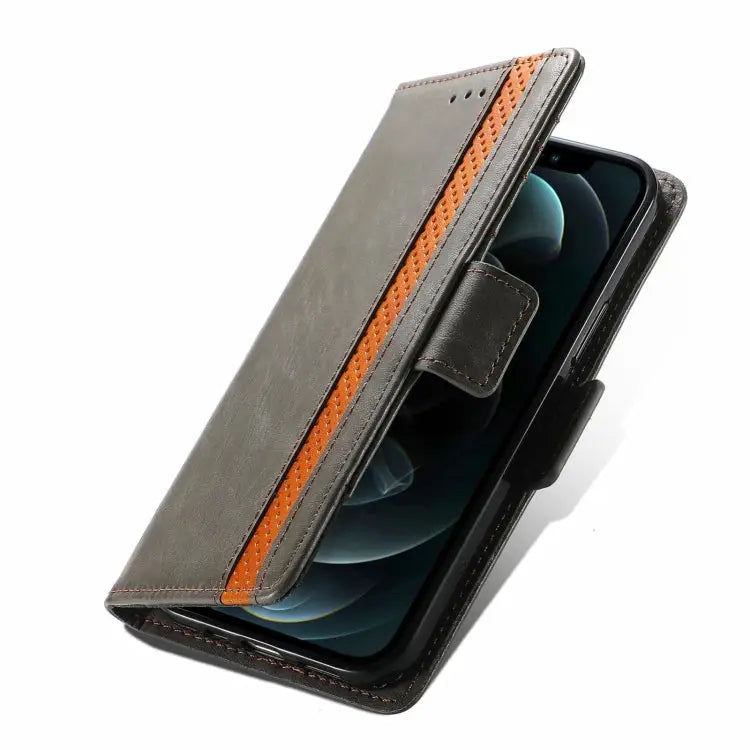 CaseNeo Business Splicing Dual Magnetic Buckle Horizontal Flip PU Leather Case with Holder & Card Slots & Wallet