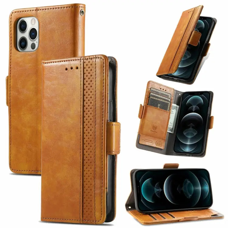 CaseNeo Business Splicing Dual Magnetic Buckle Horizontal Flip PU Leather Case with Holder & Card Slots & Wallet