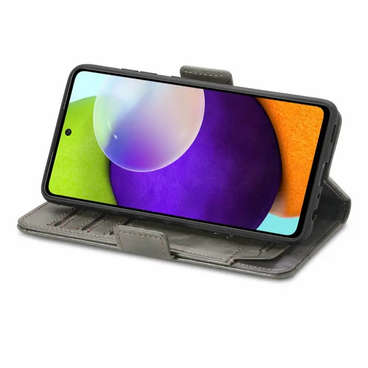 CaseNeo Business Splicing Dual Magnetic Buckle Horizontal Flip PU Leather Case with Holder & Card Slots & Wallet