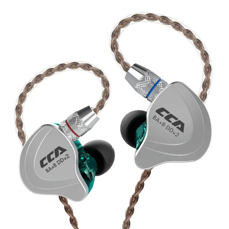 CCA CCA-C10 3.5mm Gold Plated Plug Ten Unit Hybrid Wire-controlled In-ear Earphone with Mic without Mic - without Mic