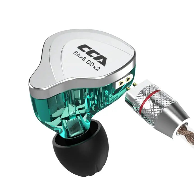 CCA CCA-C10 3.5mm Gold Plated Plug Ten Unit Hybrid Wire-controlled In-ear Earphone with Mic without Mic - Apple