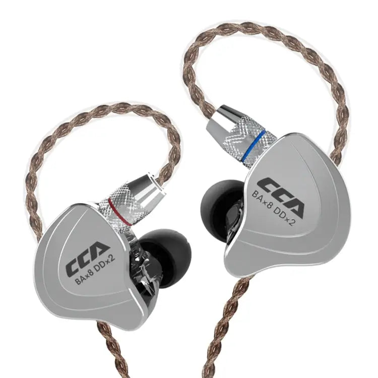 CCA CCA-C10 3.5mm Gold Plated Plug Ten Unit Hybrid Wire-controlled In-ear Earphone with Mic without Mic - without Mic