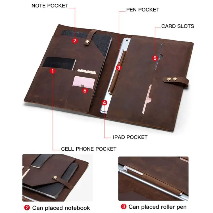 CF2002 For iPad Pro 10.5 inch Retro Crazy Horse Texture Buckle Multifunctional Tablet PC Protective Leather Case