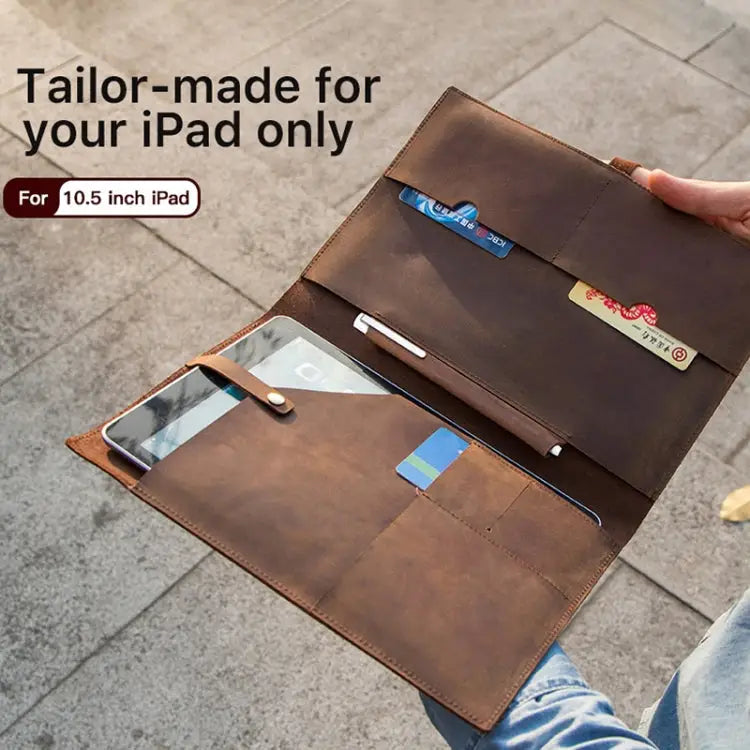 CF2002 For iPad Pro 10.5 inch Retro Crazy Horse Texture Buckle Multifunctional Tablet PC Protective Leather Case