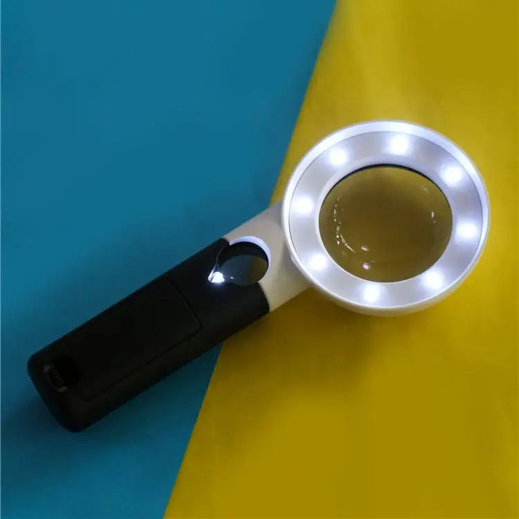 CH55-8L Hand-Held With LED Lamp Magnifier Double Lens 7 Times / 20 Times Portable Magnifying Glass CH55-8L - CH55-8L