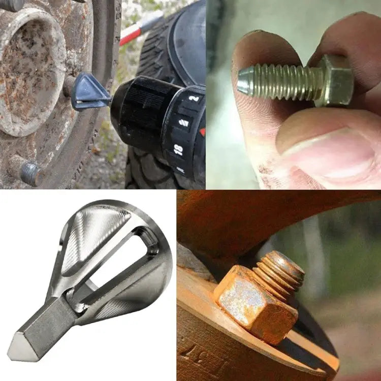 Chamfer Stainless Steel Deburring External Chamfer Tool Silver Triangle Handle Six-slot Chamfer Triangle Handle