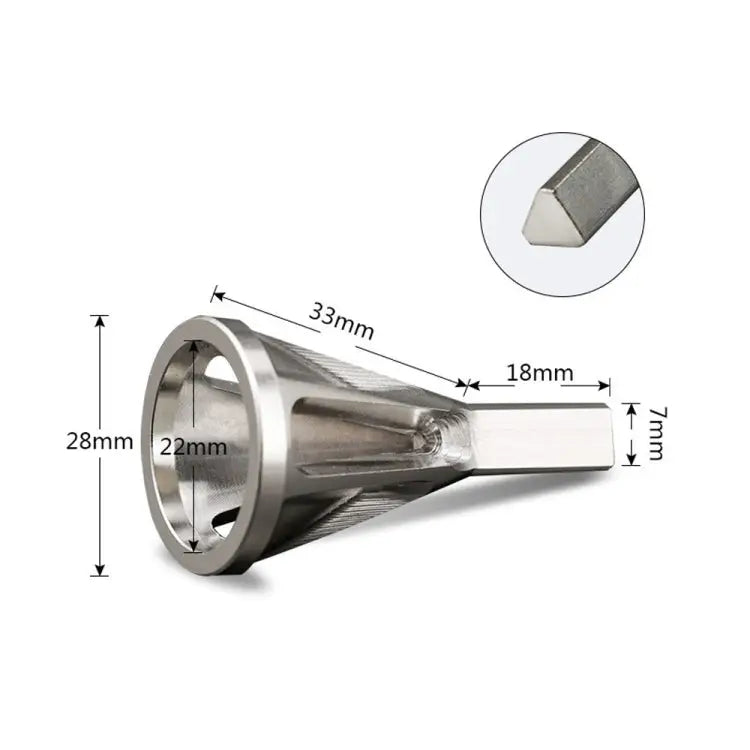 Chamfer Stainless Steel Deburring External Chamfer Tool Silver Triangle Handle Six-slot Chamfer Triangle Handle