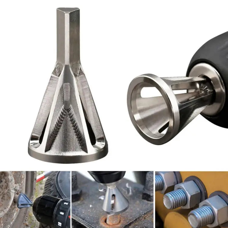Chamfer Stainless Steel Deburring External Chamfer Tool Silver Triangle Handle Six-slot Chamfer Triangle Handle