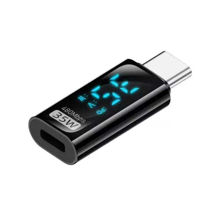 Charging Adapter with Digital Display 8 Pin Male to Type-C Female 35W Type-C Male to 8 Pin Female 35W Type-C Male