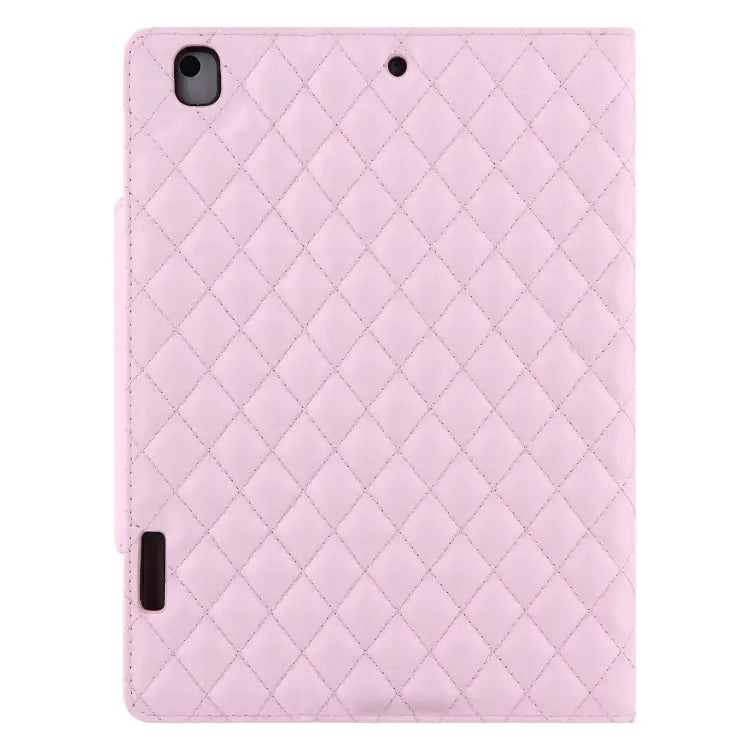 Checkered Pattern Horizontal Flip Leather Case with Holder & Card Slots & Hand Strap For iPad 10.2 (2021 / 2020 / 2019)