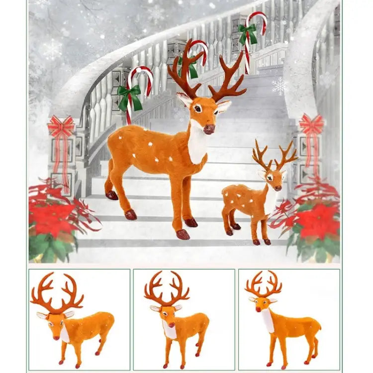Christmas Simulation Deer Christmas Decoration Size: 21*15.5*5.5cm Size: 21*15.5*5.5cm - Size: 21*15.5*5.5cm