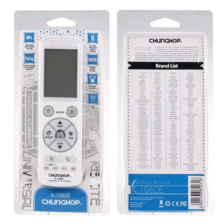 CHUNGHOP K-1060E Universal Air-Conditioner Remote Controller - K-1060E