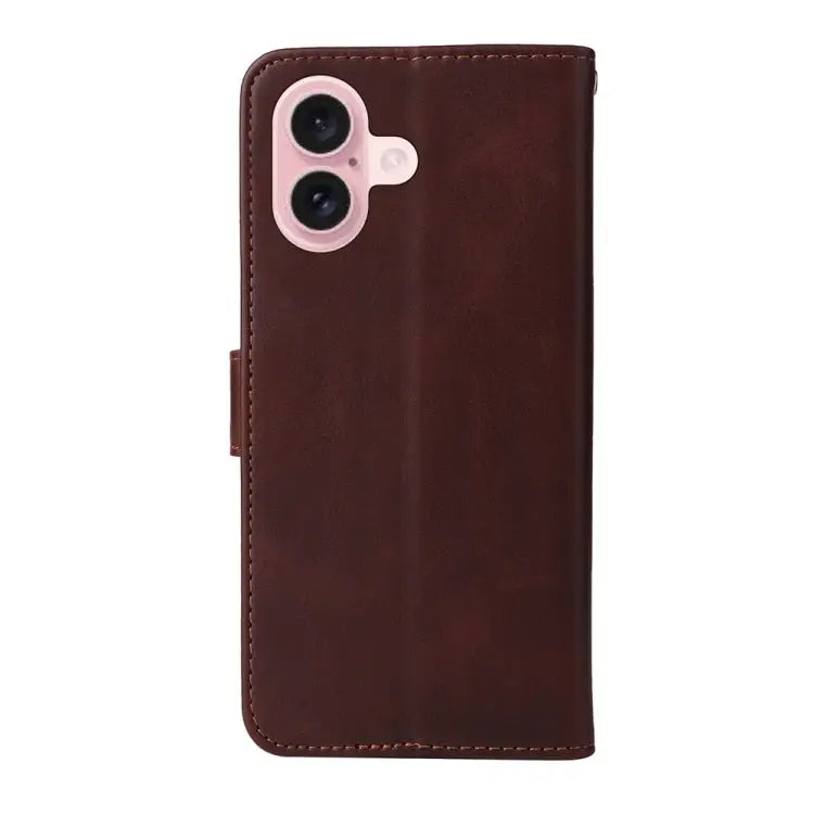 Classic Calf Texture Flip Leather Phone Case For iPhone 16 - Apple Accessories