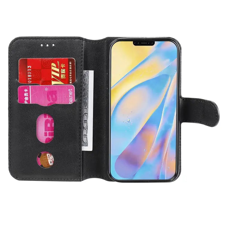 Classic Calf Texture PU + TPU Horizontal Flip Leather Case with Holder & Card Slots & Wallet For iPhone 12 mini