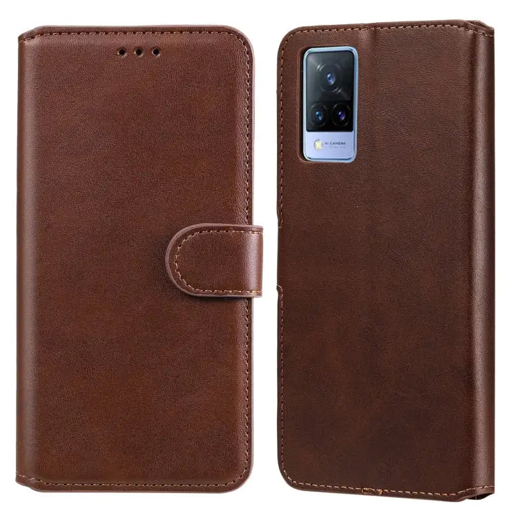 Classic Calf Texture PU + TPU Horizontal Flip Leather Case with Holder & Card Slots & Wallet For vivo V21 For vivo V21e