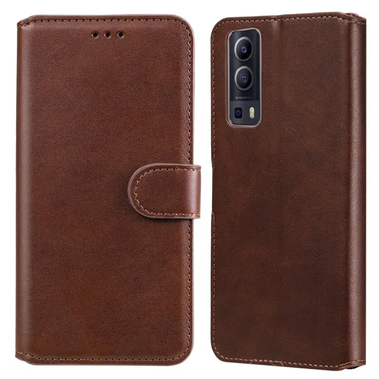 Classic Calf Texture PU + TPU Horizontal Flip Leather Case with Holder & Card Slots & Wallet For vivo V21 For vivo V21e