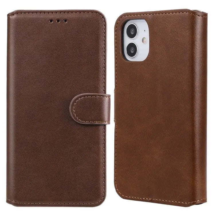 Classic Calf Texture PU + TPU Horizontal Flip Leather Case with Holder & Card Slots & Wallet For iPhone 12 mini