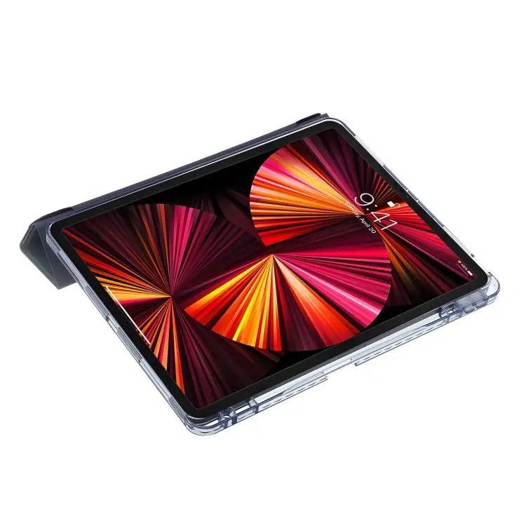 Clear Acrylic Deformation Leather Tablet Case For iPad Pro 11 2022 / 2021 / 2020 For iPad Air / Air 2 / 9.7 2018 / 2017
