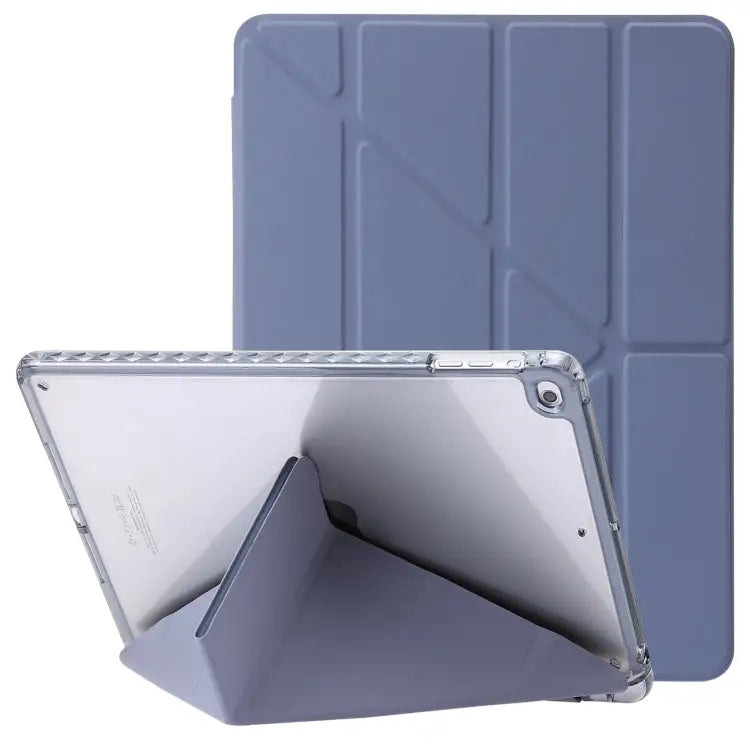 Clear Acrylic Deformation Leather Tablet Case For iPad Pro 11 2022 / 2021 / 2020 For iPad Air / Air 2 / 9.7 2018 / 2017