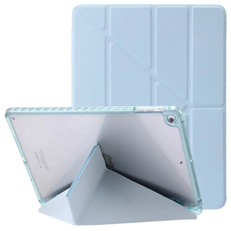 Clear Acrylic Deformation Leather Tablet Case For iPad Pro 11 2022 / 2021 / 2020 For iPad Air / Air 2 / 9.7 2018 / 2017