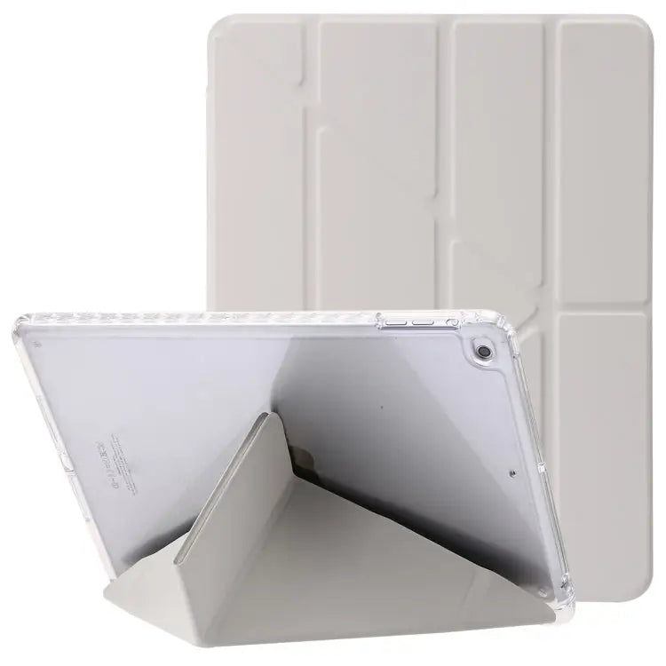 Clear Acrylic Deformation Leather Tablet Case For iPad Pro 11 2022 / 2021 / 2020 For iPad Air / Air 2 / 9.7 2018 / 2017
