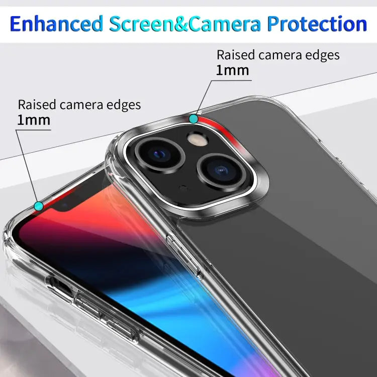 Clear Crystal Acrylic +TPU Four-corner Shockproof Case For iPhone 13 mini For iPhone 13 For iPhone 13 Pro For iPhone 13