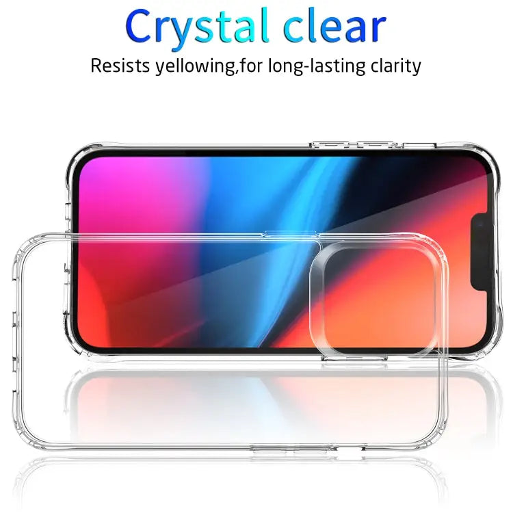 Clear Crystal Acrylic +TPU Four-corner Shockproof Case For iPhone 13 mini For iPhone 13 For iPhone 13 Pro For iPhone 13