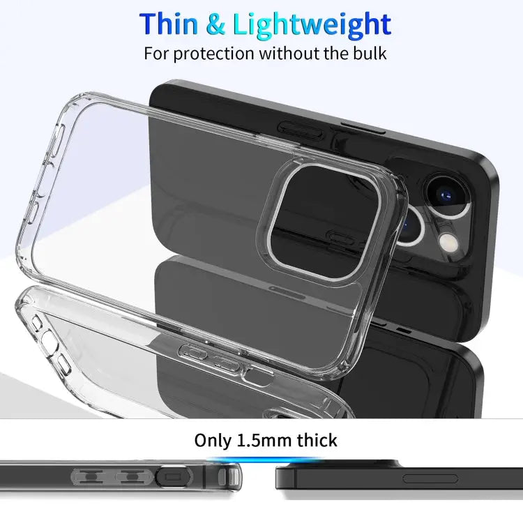Clear Crystal Acrylic +TPU Four-corner Shockproof Case For iPhone 13 mini For iPhone 13 For iPhone 13 Pro For iPhone 13