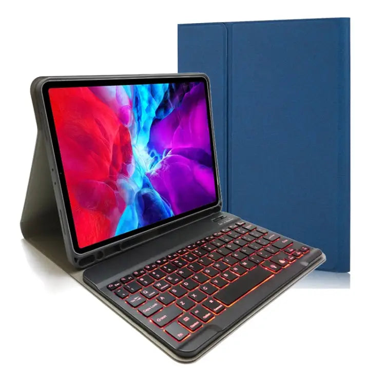 Cloth Texture Detachable Magnetic Bluetooth Keyboard Horizontal Flip Leather Case for iPad Pro 11 2020 / 2018