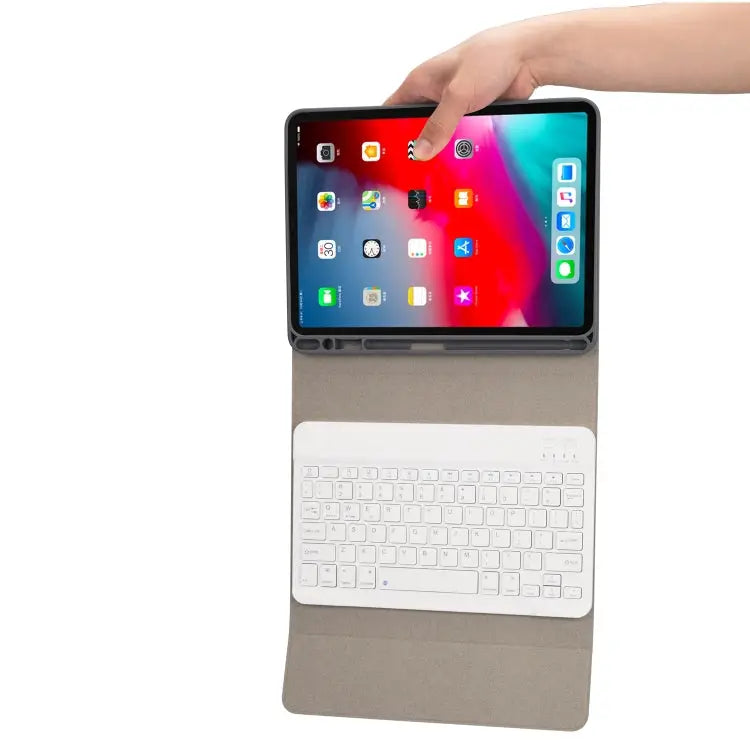 Cloth Texture Detachable Magnetic Bluetooth Keyboard Horizontal Flip Leather Case for iPad Pro 11 2020 / 2018