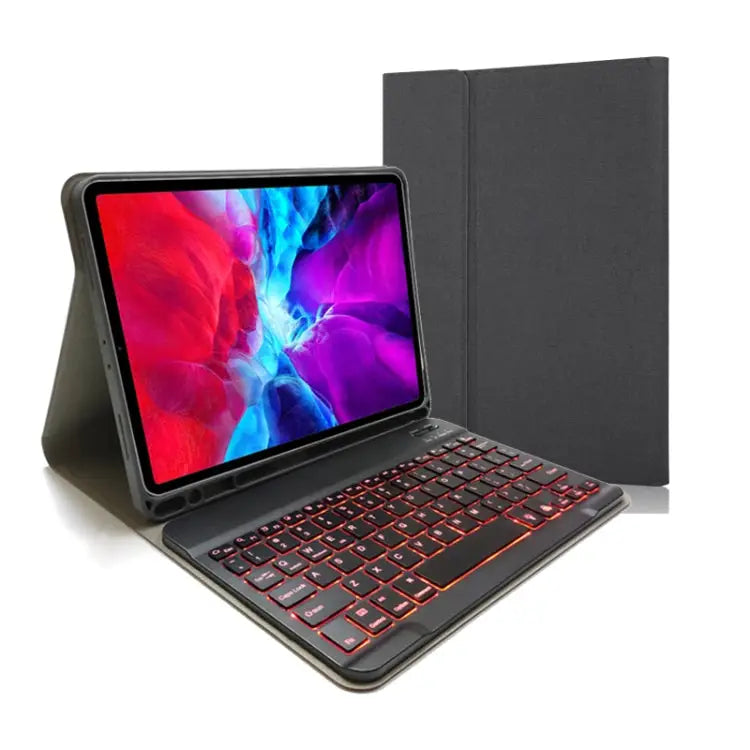 Cloth Texture Detachable Magnetic Bluetooth Keyboard Horizontal Flip Leather Case for iPad Pro 11 2020 / 2018