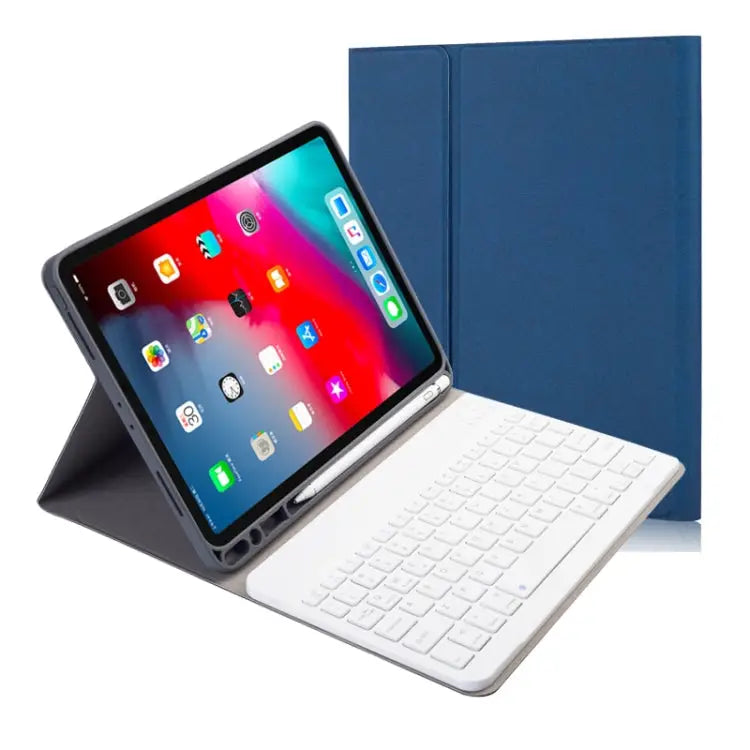 Cloth Texture Detachable Magnetic Bluetooth Keyboard Horizontal Flip Leather Case for iPad Pro 11 2020 / 2018