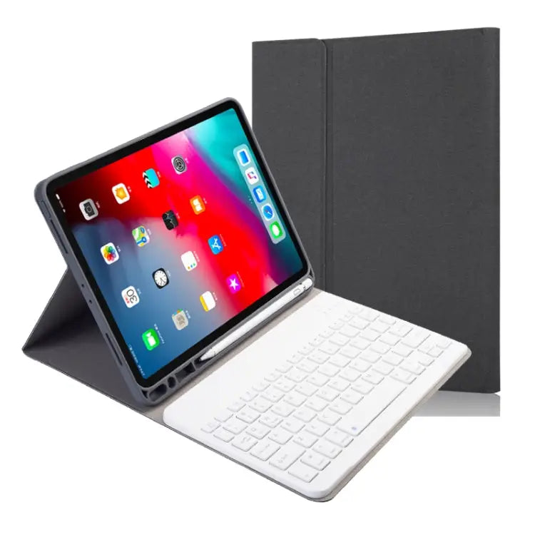 Cloth Texture Detachable Magnetic Bluetooth Keyboard Horizontal Flip Leather Case for iPad Pro 11 2020 / 2018