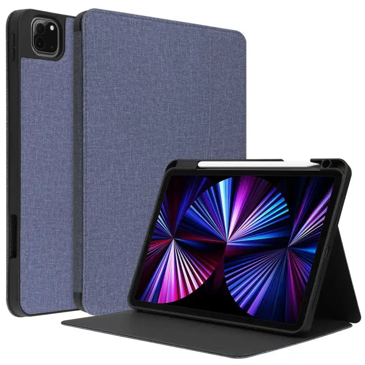 Cloth Texture TPU Horizontal Flip Leather Case with Pen Slot & Holder For iPad Pro 11 inch 2021 / 2020 / 2018