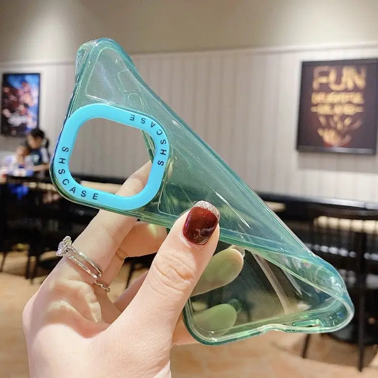 Color Contrast Lens Frame Transparent TPU Phone Case For iPhone 12 For iPhone 12 Pro Max
