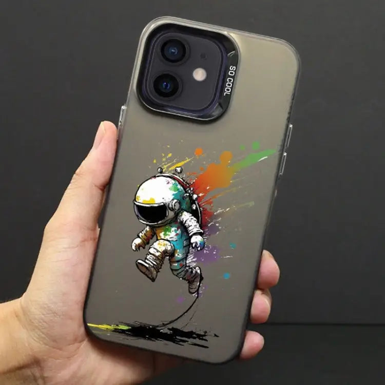 Color Ink Frosted PC + TPU Phone Case For iPhone 12 - Apple Accessories